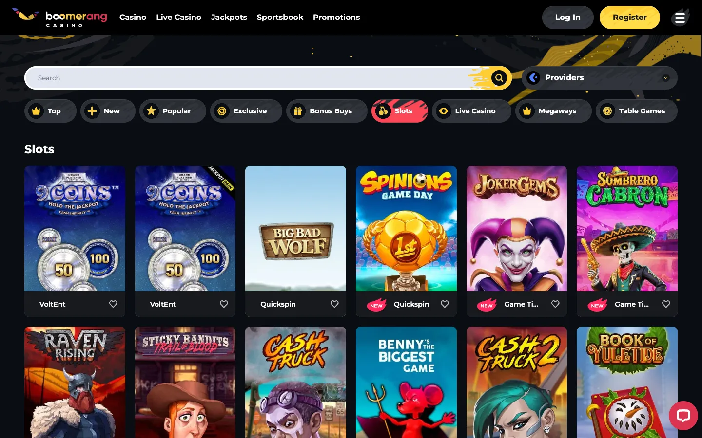 Boomerang Casino: Slots