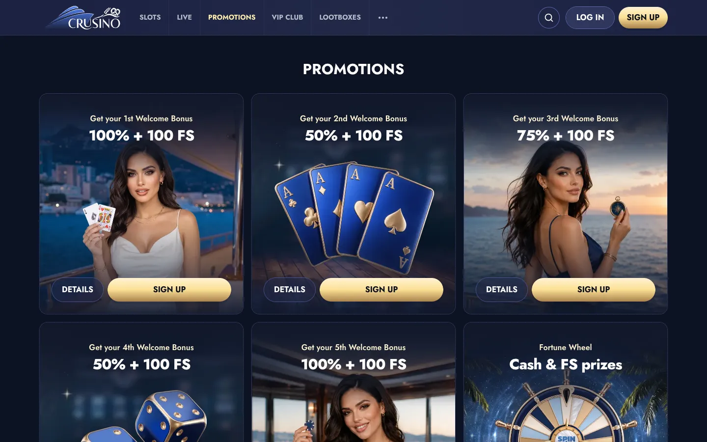 Crusino Casino: Bonuses