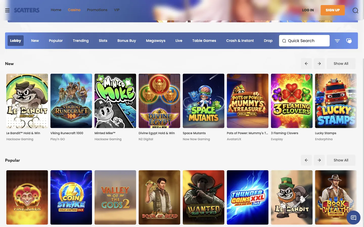 Scatters Casino: Slots