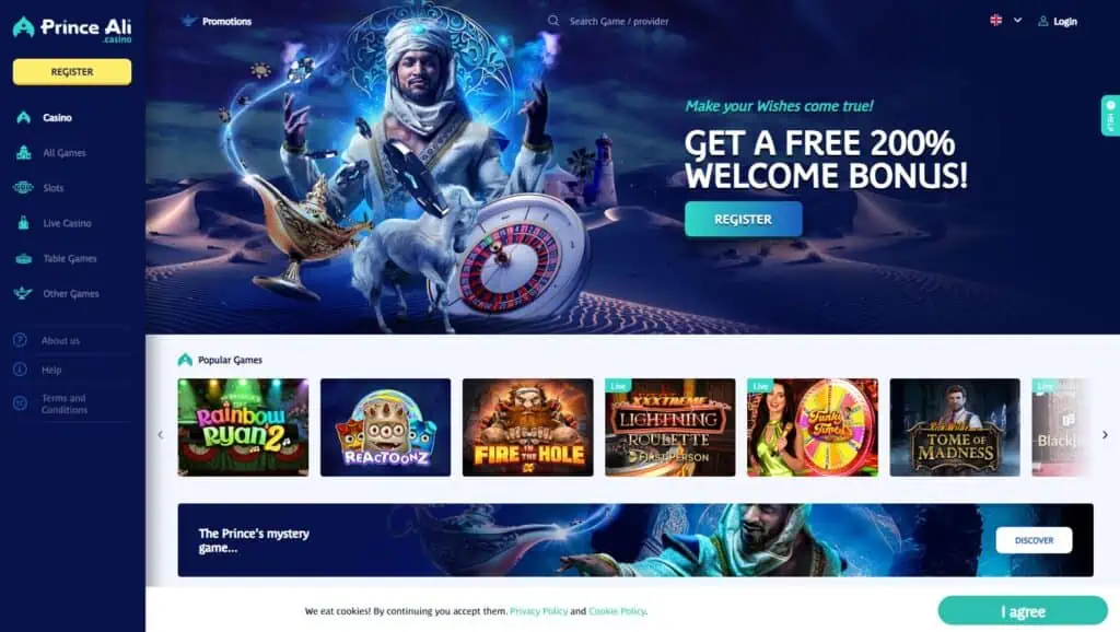 PrinceAli casino website