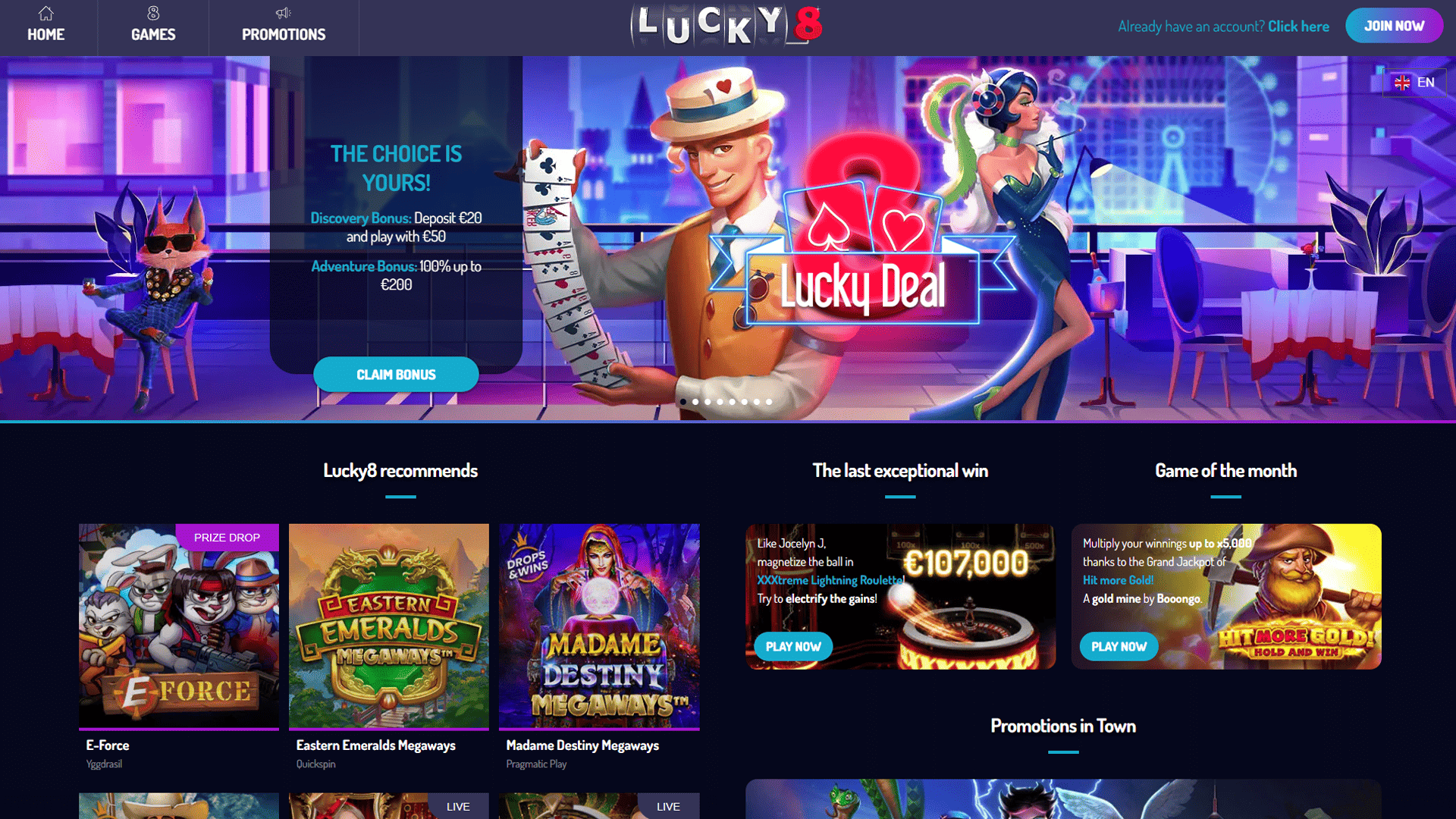 lucky8-website