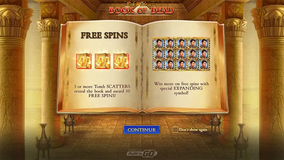 Rich Wilde and the Book of Dead slot features