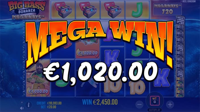 Big Bass Bonanza Megaways slot big win