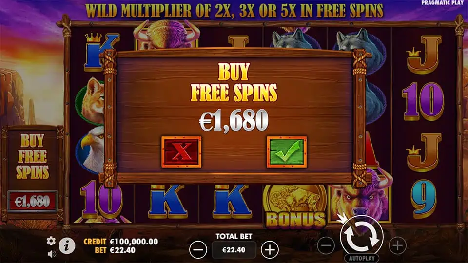 Buffalo King slot bonus buy