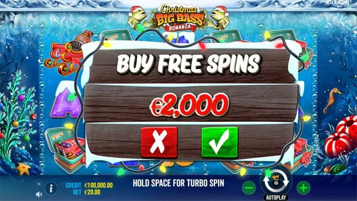 Christmas Big Bass Bonanza slot bonus buy 1