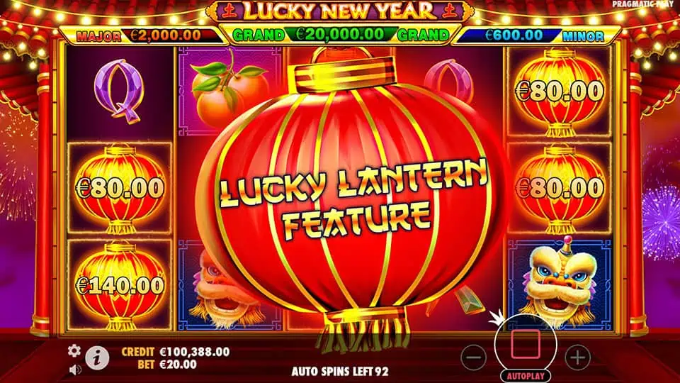 Lucky New Year slot feature lucky lantern