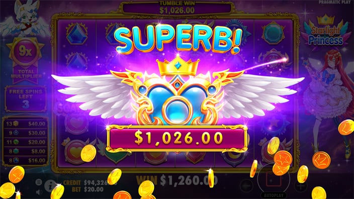 Starlight Princess slot big win