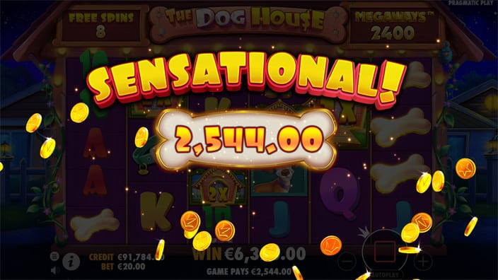 The Dog House Megaways slot big win