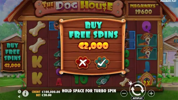 The Dog House Megaways slot bonus buy 1