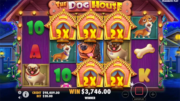 The Dog House slot wild multiplier