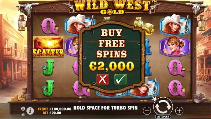 Wild West Gold slot bonus buy 1