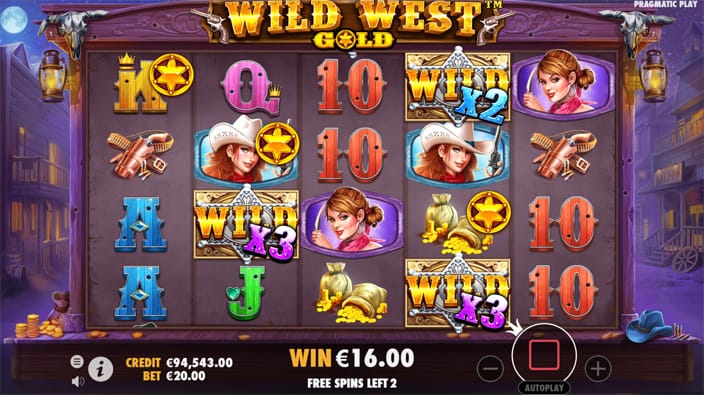 Wild West Gold slot bonus retrigger