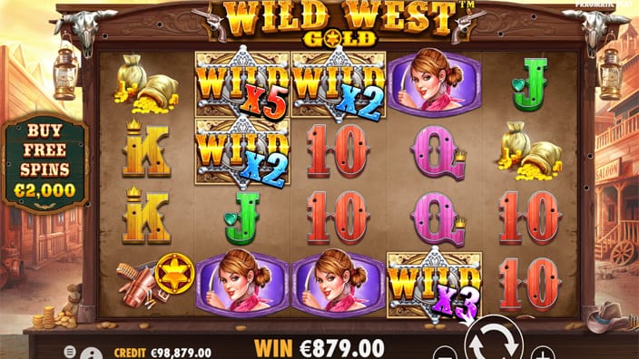 Wild West Gold slot wild symbol multiplier