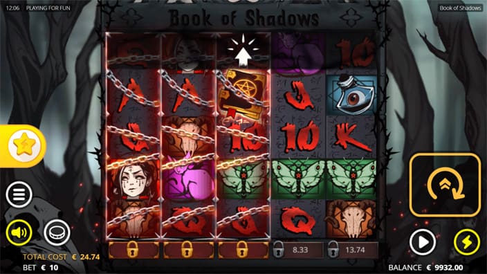 Book of Shadows slot lucky locks