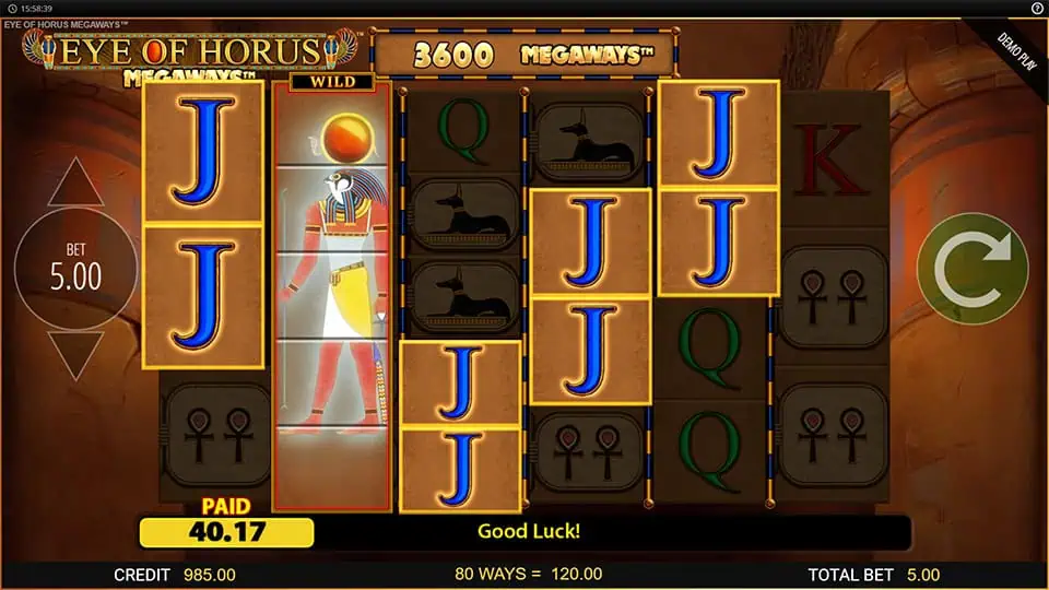 Eye of Horus Megaways slot big win