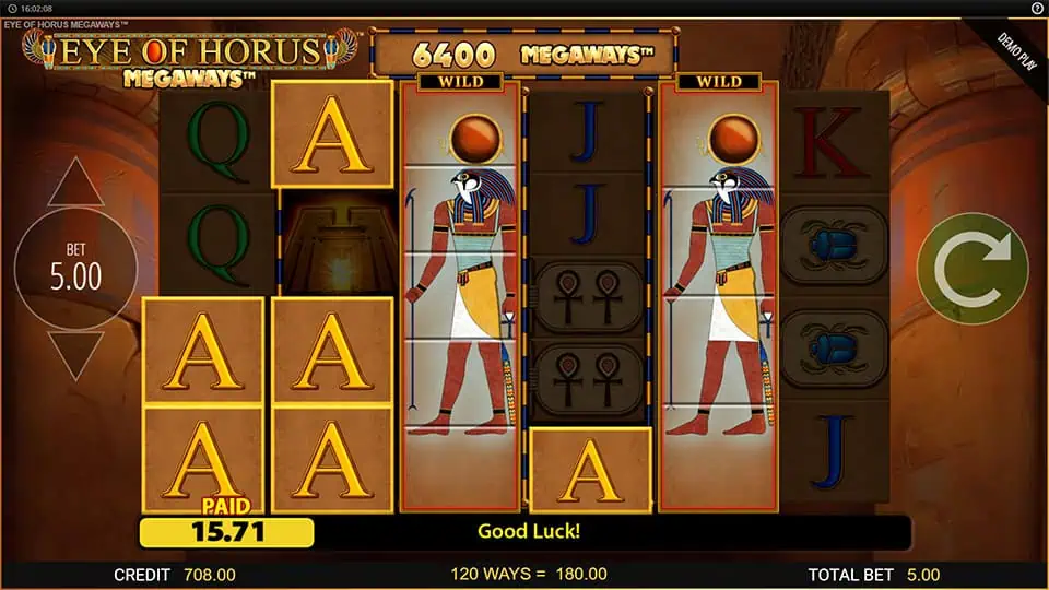 Eye of Horus Megaways slot feature expanding wild