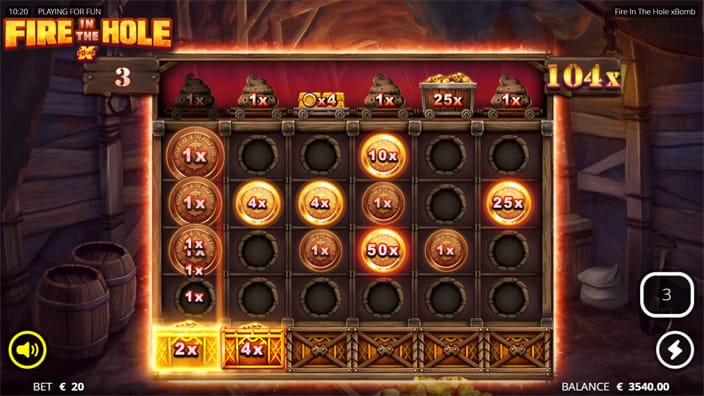 Fire in the Hole slot collect chests
