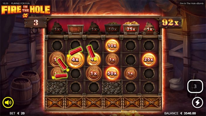 Fire in the Hole slot dynamite feature
