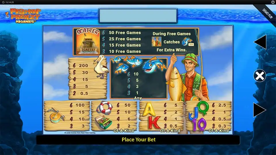 Fishin Frenzy Megaways slot free spins