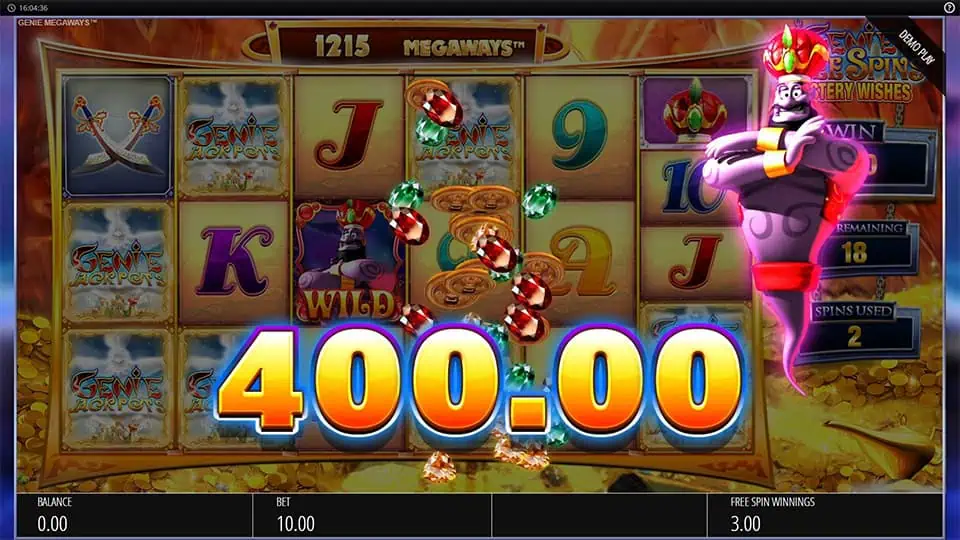 Genie Jackpots Megaways slot big win