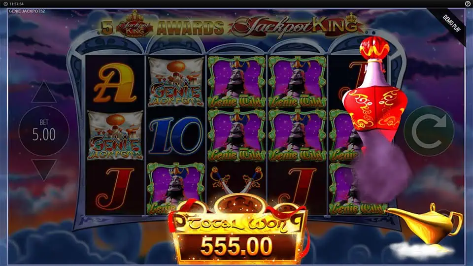 Genie Jackpots slot big win