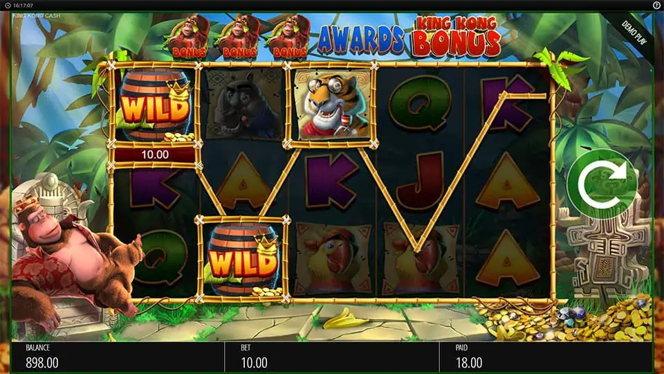 King Kong Cash slot feature wild symbol