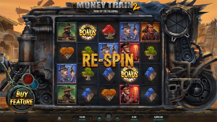 Money Train 2 slot respin feature