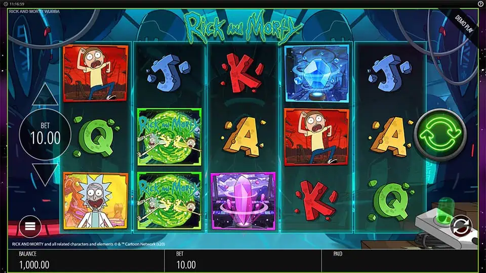 Rick and Morty Wubba Lubba Dub Dub slot 1