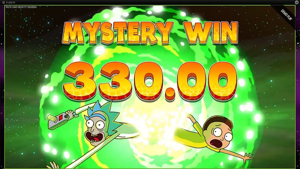 Rick and Morty Wubba Lubba Dub Dub slot big win