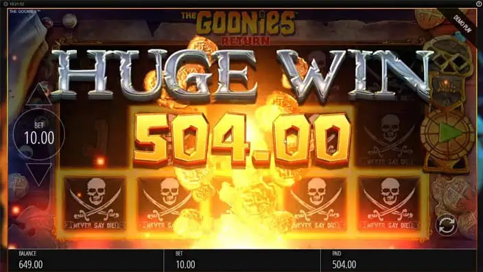 The goonies return big win 1