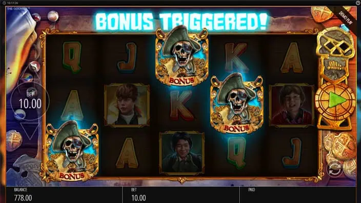 The goonies return free spins