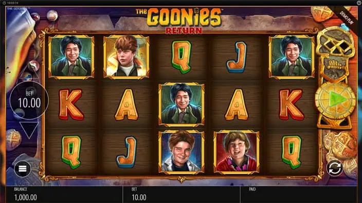 The goonies return slot 1