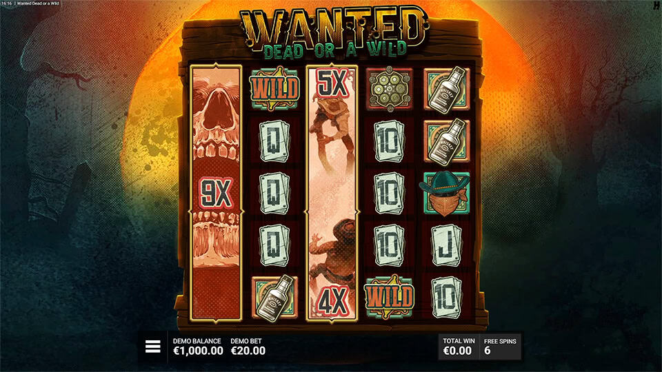 Wild reels with 9x, 5x, and 4x VS multipliers during a Duel at Dawn bonus round.