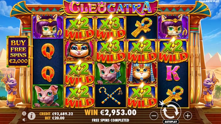 Cleocatra slot wild multiplier symbol