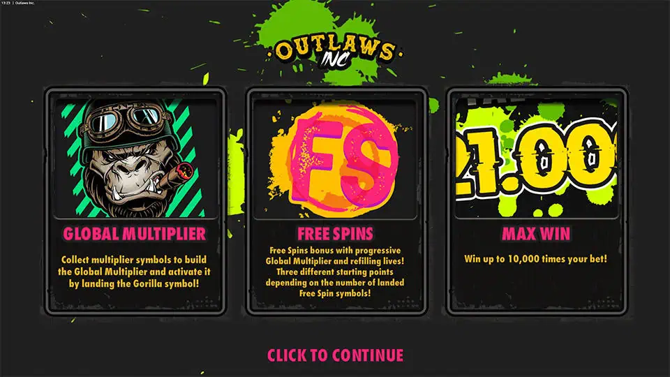 Outlaws Inc slot features