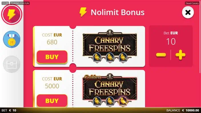 Dead Canary slot bonus buy