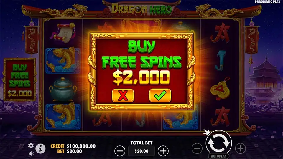 Dragon Hero slot bonus buy