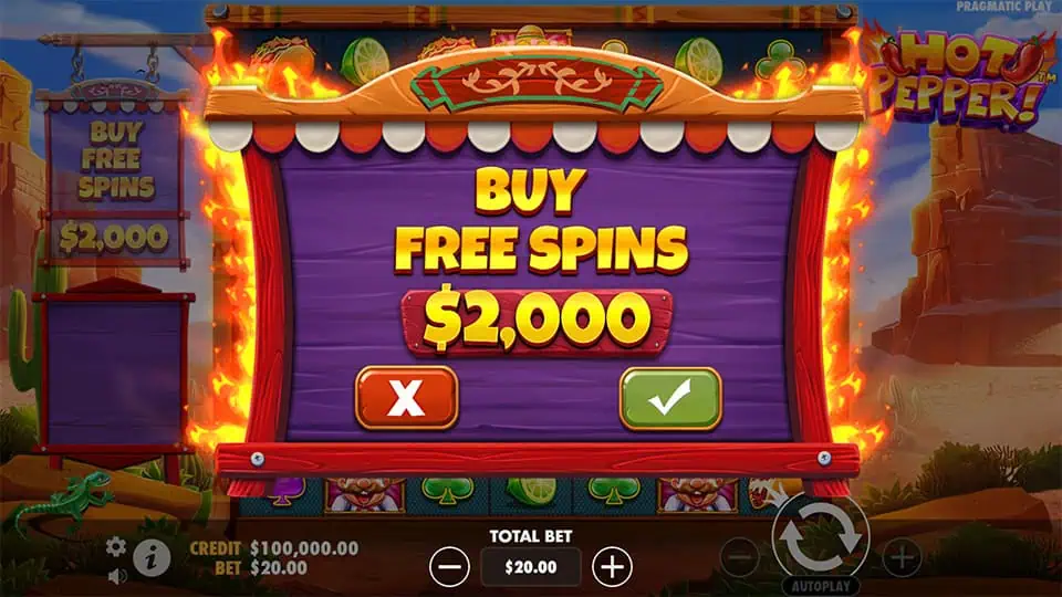 Hot Pepper slot bonus buy