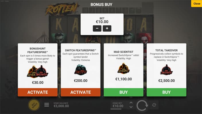 Rotten slot bonus buy