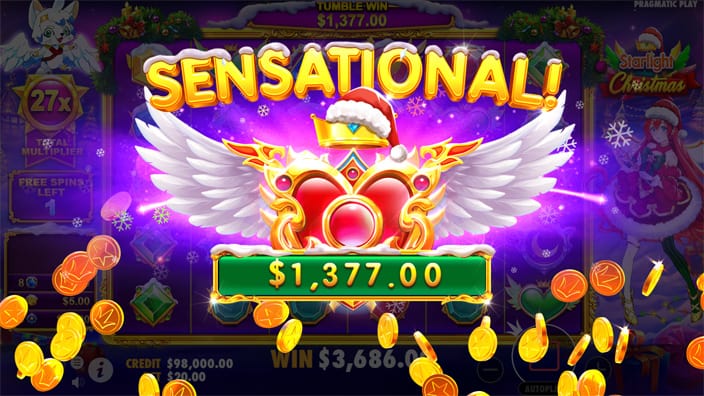 Starlight Christmas slot big win