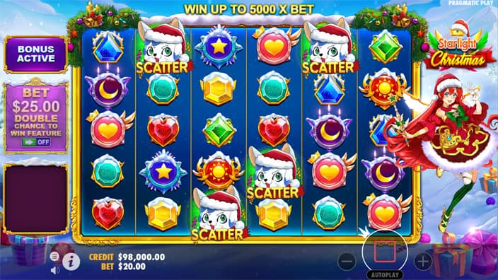 Starlight Christmas slot free spins