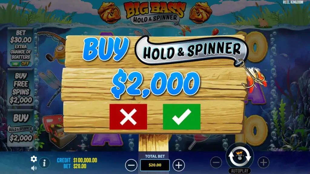 Big Bass Bonanza Hold Spinner slot bonus buy