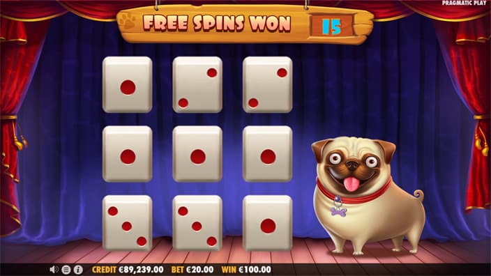 The Dog House Dice Show slot free spins number