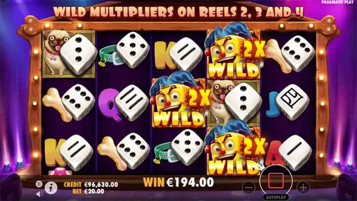 The Dog House Dice Show slot wild multiplier 1