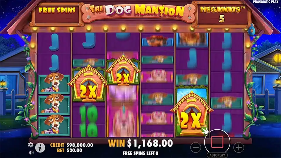 The Dog Mansion Megaways slot feature sticky wild multiplier