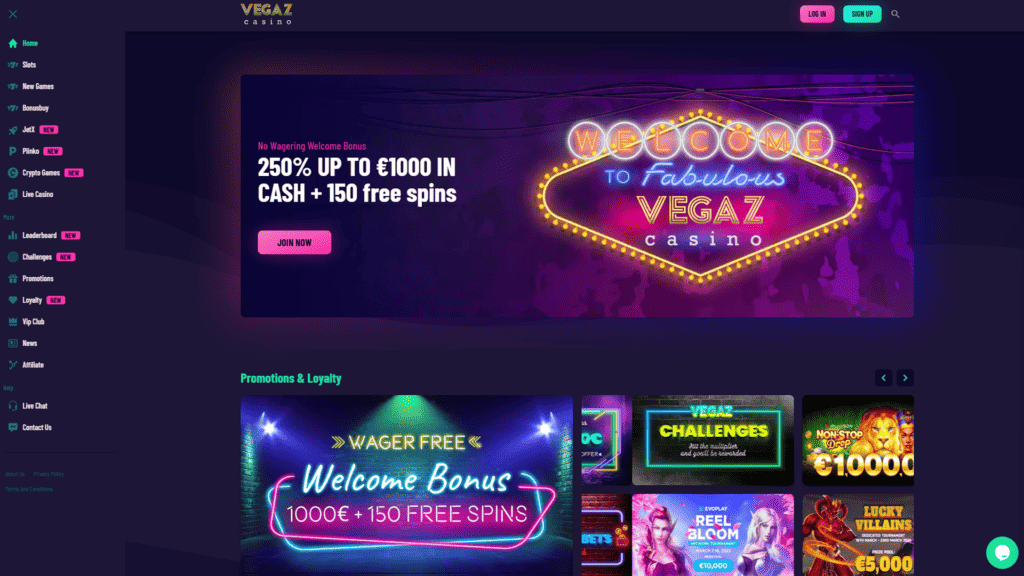 Vegaz-casino-website