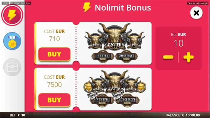 Deadwood slot bonus buy 1