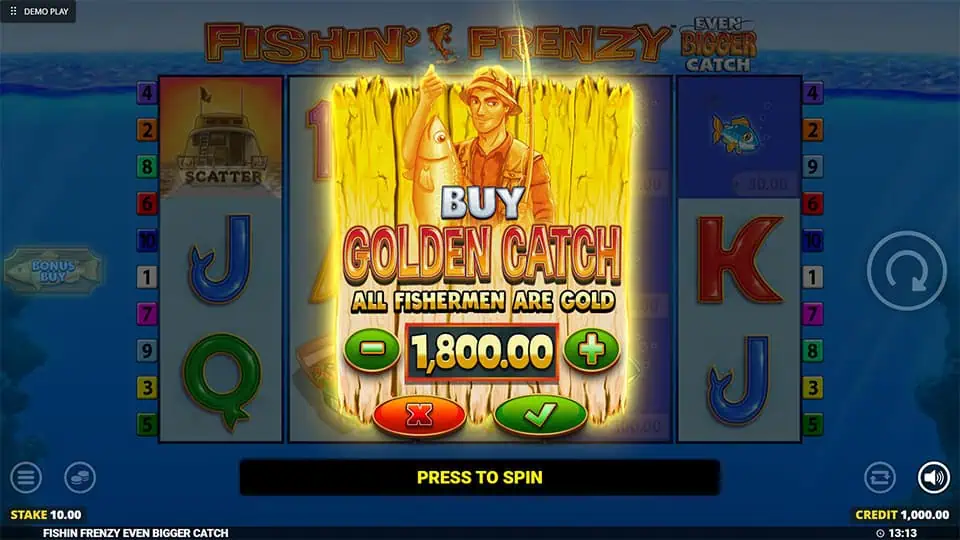 Fishin Frenzy Even Bigger Catch slot bonus buy