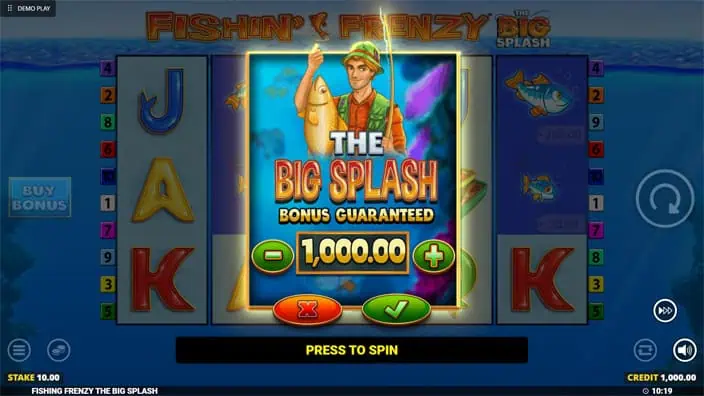 Fishin Frenzy the Big Splash slot buy feature 1