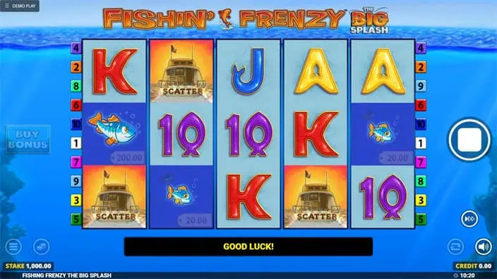 Fishin Frenzy the Big Splash slot free spins 1